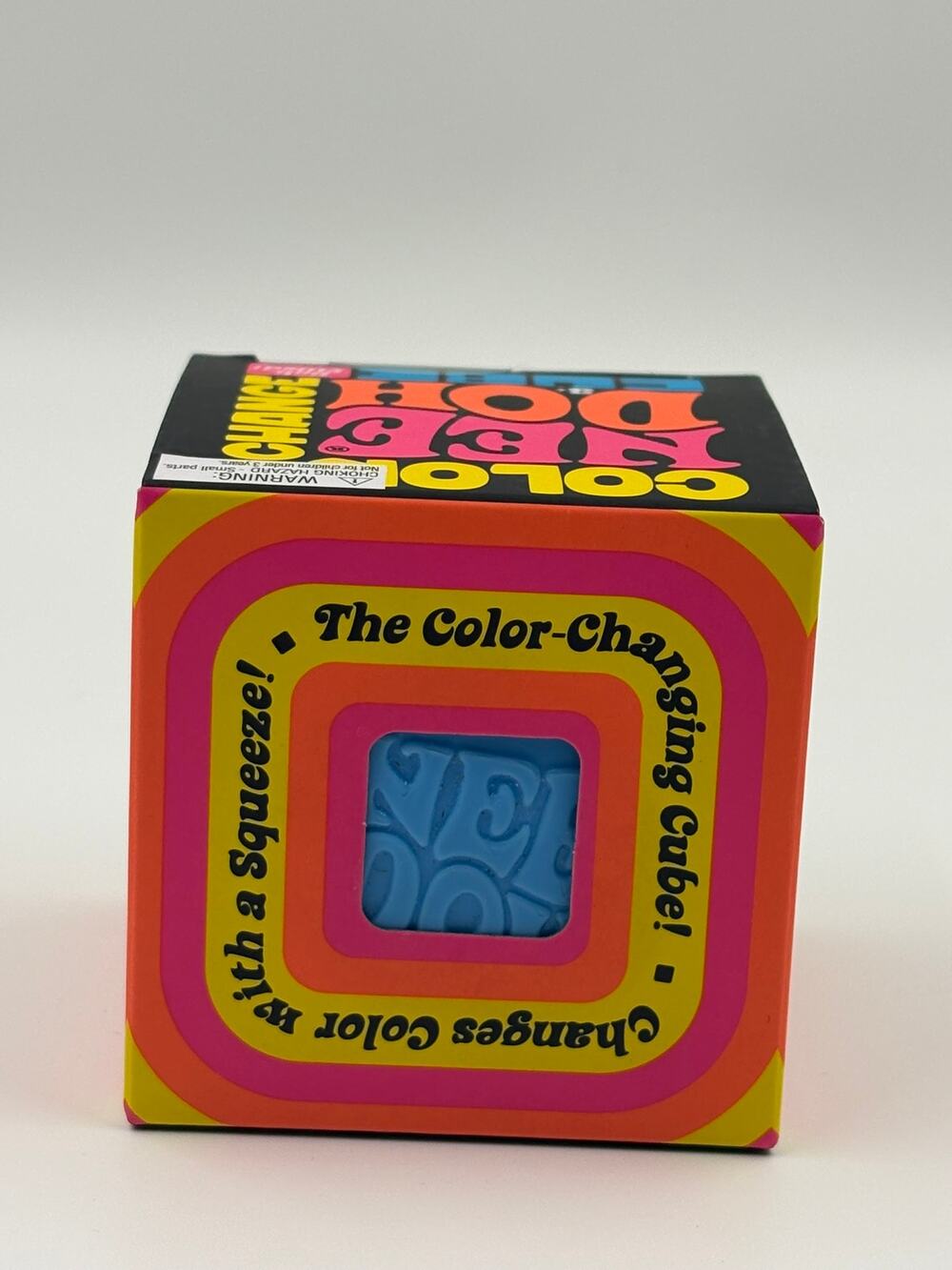NeeDoh Color Change Cube Blue to Pink Squishy Sensory Fidget Schylling NEW